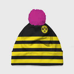 Шапка с помпоном BORUSSIA, цвет: 3D-малиновый
