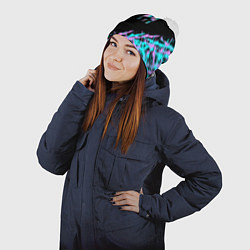 Шапка с помпоном BTS, цвет: 3D-белый — фото 2