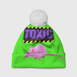 Шапка с помпоном Toxic, цвет: 3D-белый