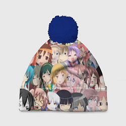 Шапка с помпоном АНИМЕ ONE, цвет: 3D-тёмно-синий