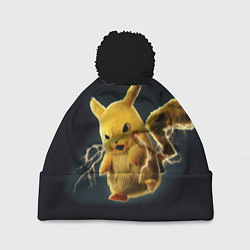 Шапка c помпоном Pikachu Pika Pika