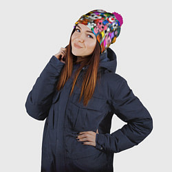 Шапка с помпоном ROBLOX PIGGY, цвет: 3D-малиновый — фото 2