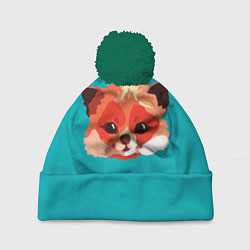 Шапка с помпоном Лисичка, цвет: 3D-зеленый