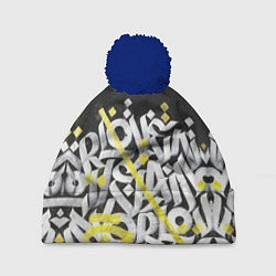 Шапка с помпоном GRAFFITY, цвет: 3D-тёмно-синий