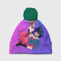 Шапка с помпоном Урарака Очако и Изуку Мидория, цвет: 3D-зеленый