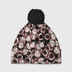 Шапка c помпоном Popping cats