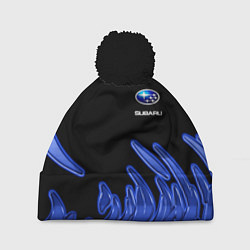 Шапка с помпоном Subaru, цвет: 3D-черный