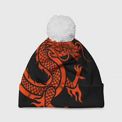Шапка c помпоном RED CHINA DRAGON