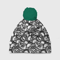 Шапка с помпоном Punks not Dead, цвет: 3D-зеленый