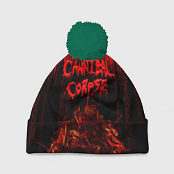 Шапка с помпоном CANNIBAL CORPSE, цвет: 3D-зеленый
