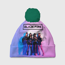 Шапка с помпоном BLACKPINK, цвет: 3D-зеленый