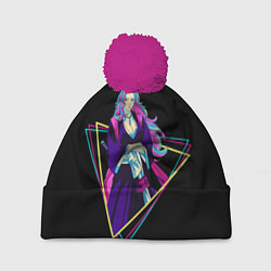 Шапка с помпоном BLEACH - Рангику Мацумото, цвет: 3D-малиновый