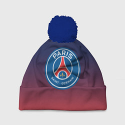 Шапка с помпоном PSG ПСЖ PARIS SAINT GERMAIN, цвет: 3D-тёмно-синий