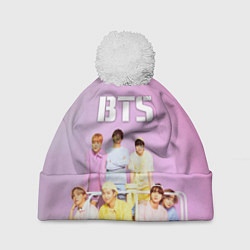 Шапка с помпоном BTS, цвет: 3D-белый