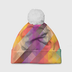 Шапка с помпоном Vivid gradient, цвет: 3D-белый