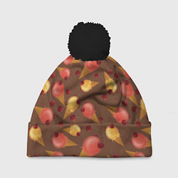 Шапка c помпоном Сладкое мороженое