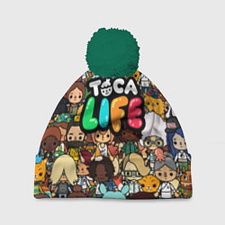 Шапка с помпоном Toca Life: Persons, цвет: 3D-зеленый