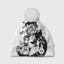 Шапка с помпоном Туалетный мальчик Ханако Кун и девочка, цвет: 3D-белый