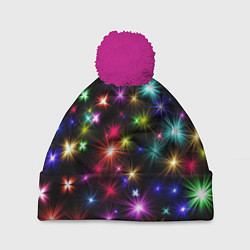 Шапка c помпоном ПРАЗДНИЧНЫЕ ОГОНЬКИ