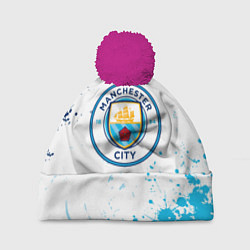 Шапка с помпоном Manchester City - Футбольный клуб, цвет: 3D-малиновый