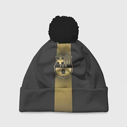 Шапка с помпоном Barcelona Gold-Graphite Theme, цвет: 3D-черный