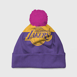 Шапка с помпоном LAKERS LINE HEXAGON SPORT, цвет: 3D-малиновый