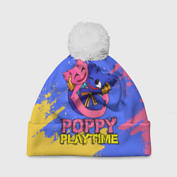 Шапка с помпоном Huggy Wuggy and Kissy Missy Poppy Playtime, цвет: 3D-белый