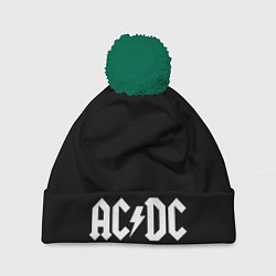 Шапка с помпоном ACDC - Black, цвет: 3D-зеленый