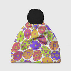 Шапка c помпоном Разукрашенные пасхальные яйца