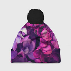 Шапка c помпоном Flowers fresh