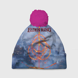 Шапка с помпоном Elden Ring, Logo, цвет: 3D-малиновый