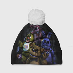 Шапка с помпоном Five Nights at Freddys - FNAF персонажи игры, цвет: 3D-белый