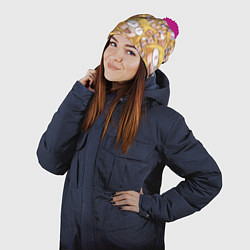 Шапка с помпоном Neco-Arc, цвет: 3D-малиновый — фото 2