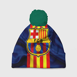 Шапка с помпоном Фк Барселона Лого, цвет: 3D-зеленый