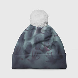 Шапка c помпоном Scary faces trying to get out