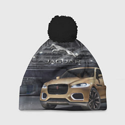 Шапка с помпоном Jaguar - зачётное точило!, цвет: 3D-черный