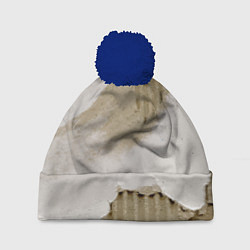 Шапка с помпоном Рваный гофрированный картон - Milano, цвет: 3D-тёмно-синий