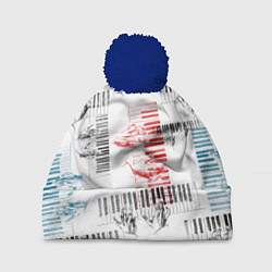 Шапка с помпоном Играем джаз, цвет: 3D-тёмно-синий