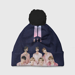Шапка с помпоном BTS starry sky, цвет: 3D-черный