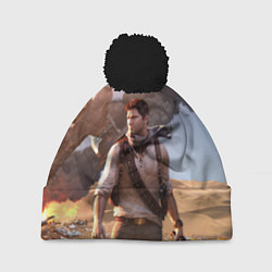 Шапка с помпоном Uncharted 3, цвет: 3D-черный