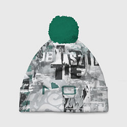 Шапка с помпоном Ice Tea Style, цвет: 3D-зеленый