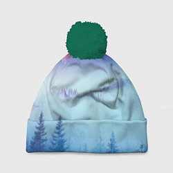 Шапка с помпоном Horizon landscape, цвет: 3D-зеленый