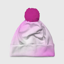 Шапка с помпоном Градиент розовый, цвет: 3D-малиновый