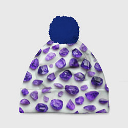 Шапка c помпоном Россыпь аметистов