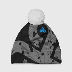 Шапка с помпоном Форма Cloud 9 black, цвет: 3D-белый