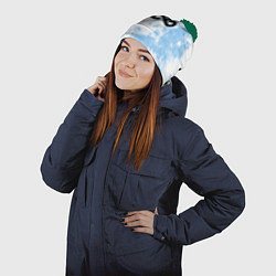 Шапка с помпоном Cloud9 Облачный, цвет: 3D-зеленый — фото 2