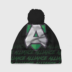 Шапка с помпоном Alliance art, цвет: 3D-черный