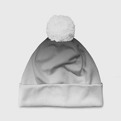 Шапка с помпоном Black and white gradient, цвет: 3D-белый
