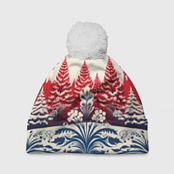 Шапка c помпоном Сказочные мотивы