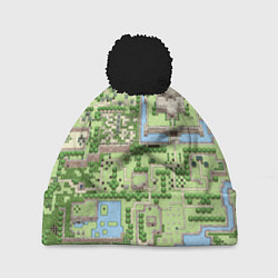 Шапка с помпоном Zelda: карта, цвет: 3D-черный